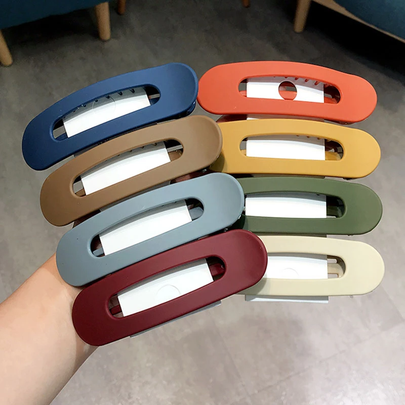 

Duckbill Clip Hairpins Frosted Hair Clip Candy Color 11cm Hair Accessories Large Barrettes Geometric Women Girls Big Hairgrips