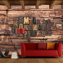 Индивидуальные европейские и американские деревянные доски Английский алфавит бар Обои для рабочего стола