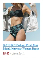 JAYCOSIN women swimwear Simple Leaf Print Bikini Beach Bathing Sports Sexy Thin Tube Top Fashion Bikini Swimsuit Hot Sale White