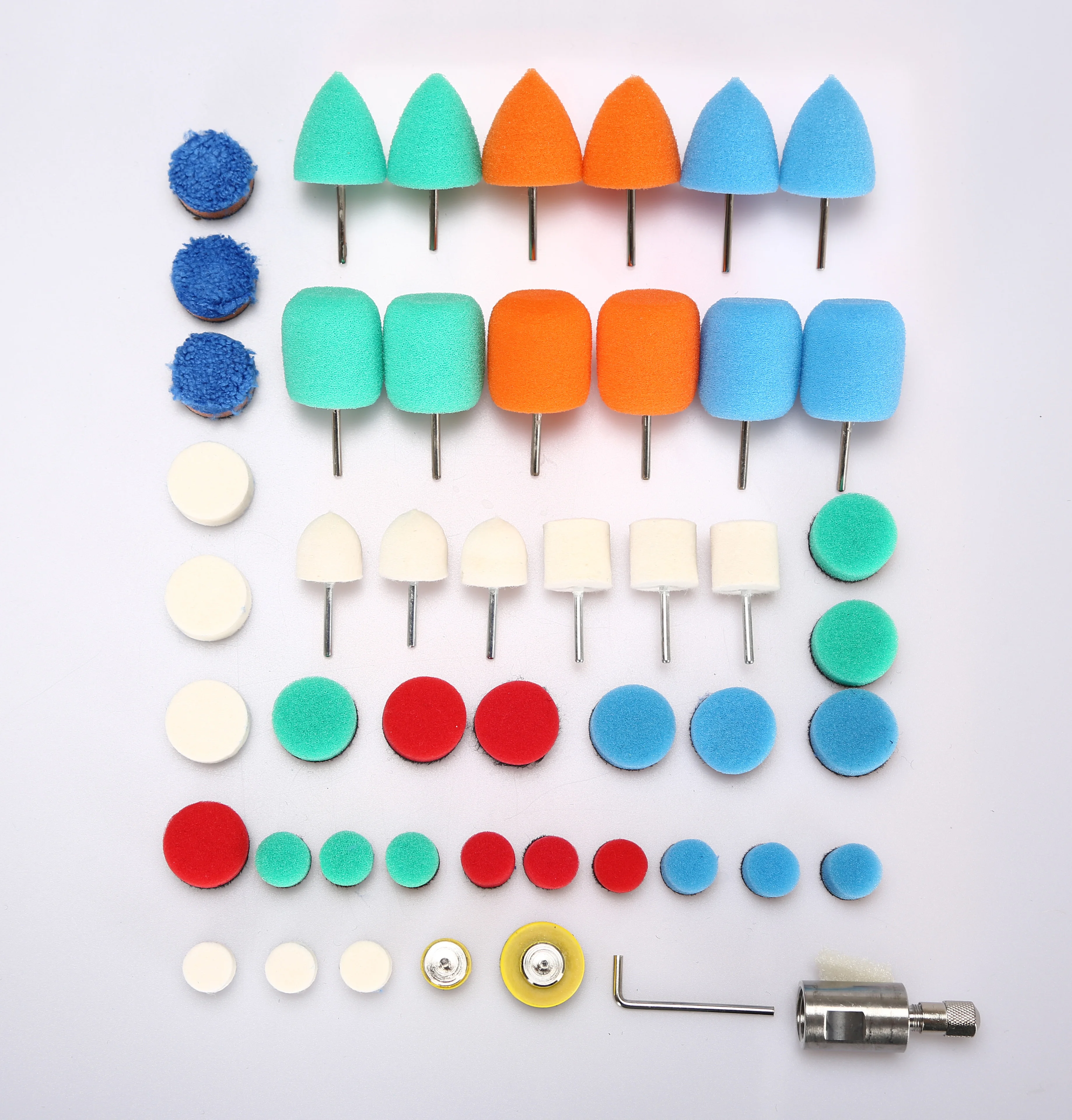 

SPTA 48Pcs Detailing Polishing Buffing Mini Pads For Car Detailing Polishing & Buffing Use On Dremel Rotary Power Tools