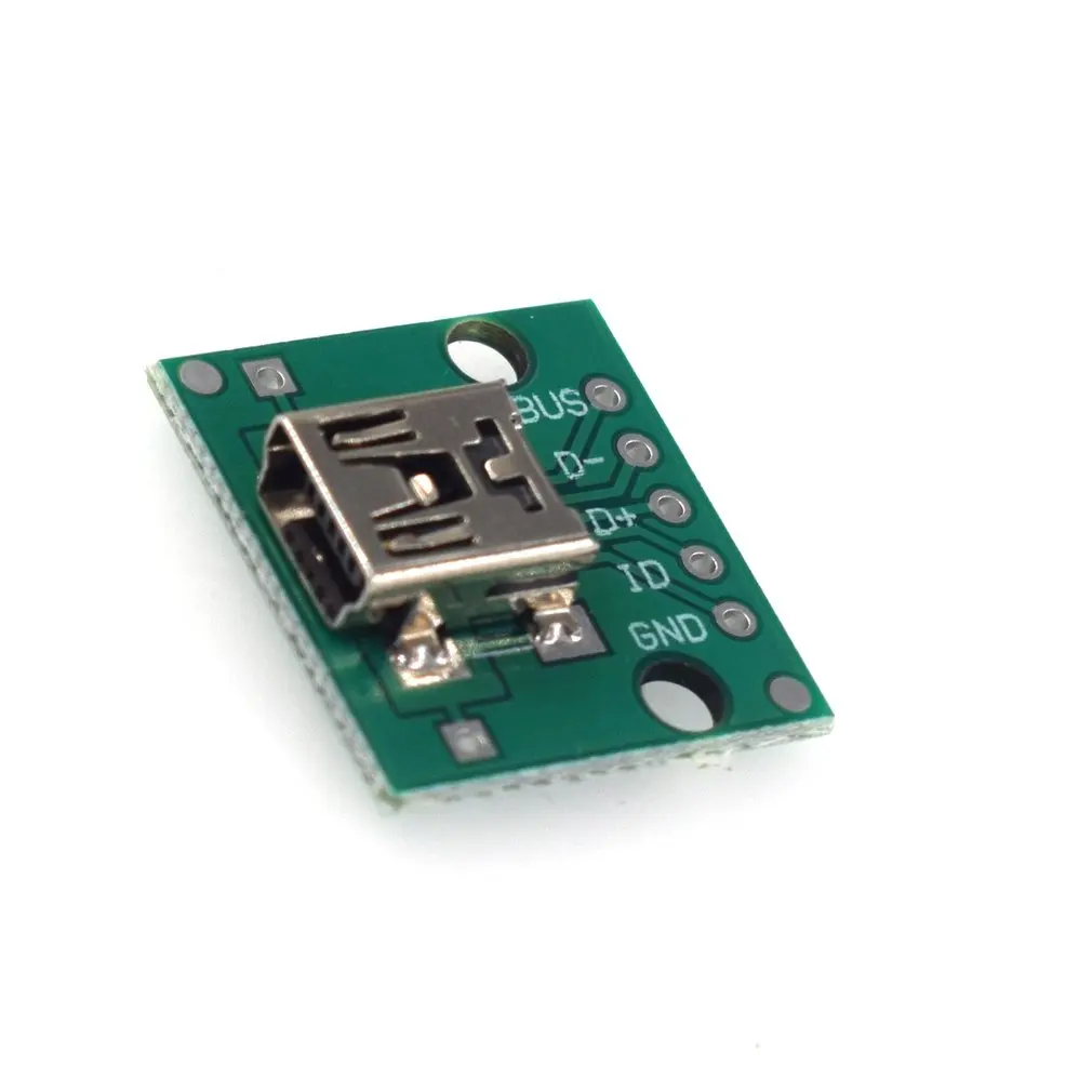 

Hw-768 Adapter Board Usb To Dip Female Socket Mini-5p Patch To 2.54mm Straight Soldered Adapter Board