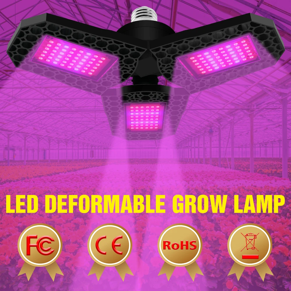 

Greenhouse Phyto Lamp LED Full Spectrum Grow Light E27 Plant Lamy LED Flower Hydroponics Seed Growing Lampada Bulb 40W 60W 80W
