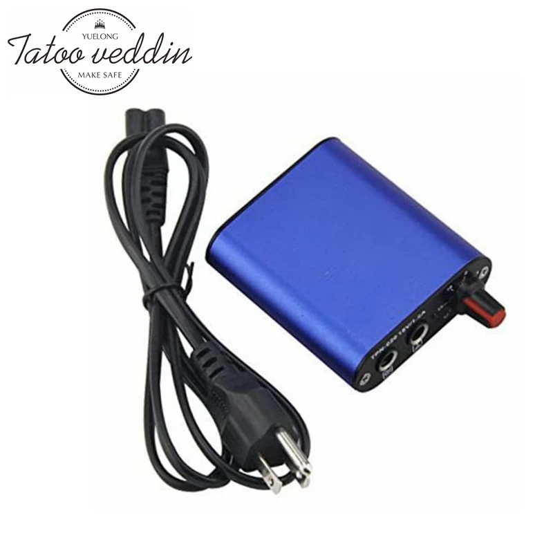 

1PCS Tattoo Power Supply Mini Motor Blue Power Supply For Rotary Tattoo Machine Gun Permanent Makeup Tools For Tattoorist