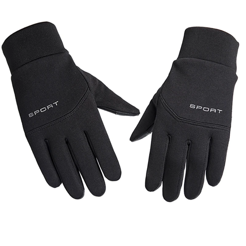 Водонепроницаемые перчатки унисекс, зимние термальные перчатки для велоспорта, перчатки для спорта на открытом воздухе, кемпинга, пеших прогулок, перчатки для сенсорного экрана, спортивные перчатки на весь палец