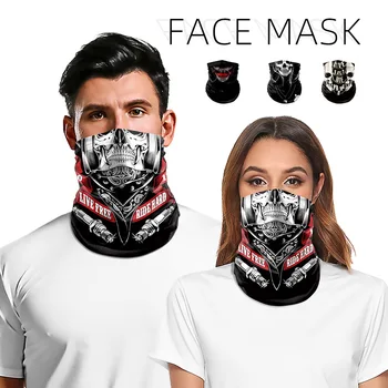 

Outdoor Face Shield Multi-Function Headscarf Skull Mask Breathable Half Face Scarf Collar Circle Magic Bandana Face Dustproof