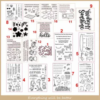 

Girls Animal Fish Letter Sentence Flower Clear Silicone Stamps Making Cards Scrapbooking Embossing Craft Paper Stamps New 2020