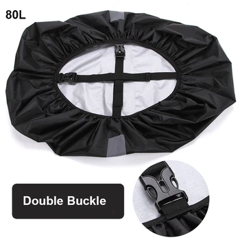 

80L Large Size Outdoor Bag Cover Safety Reflective Waterproof Oxford Rain Cover Portable Ultralight Dustproof Travel Accessories