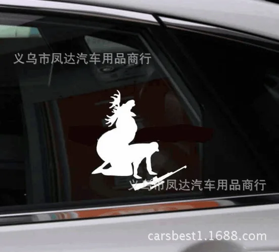 Y066 поставка Горячие продажи-Moose охотничий Лось Охотник бампер наклейка s охотничья смешная Автомобильная наклейка
