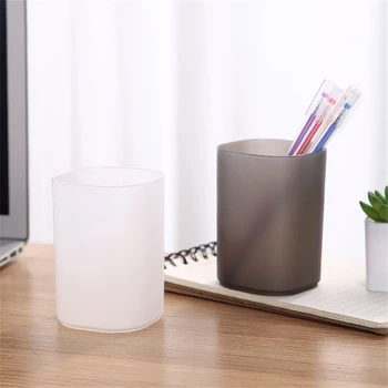 

Desktop Transparent Pen Holder Scrub Simple Storage Box Multi-function Office Stationery Storage Tube Student Stationery