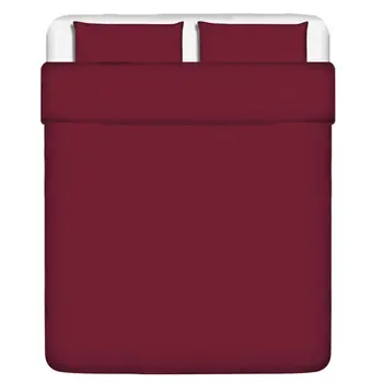 

VidaXL part. Bedding Set cotton burgundy red 240x220/60x70 cm