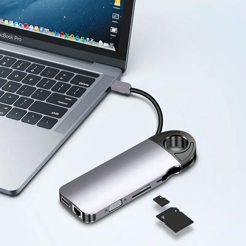 

10 in1 Type-C Hub To Adapter Converter Multifunctional USB Hub for Laptop