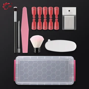 

BNG 22pcs Dip Powder Tool Kit French Manicure Nail Brush 2-Sided Nail Files Dipping Powder Tray Remover Soaker Pusher Starter Se