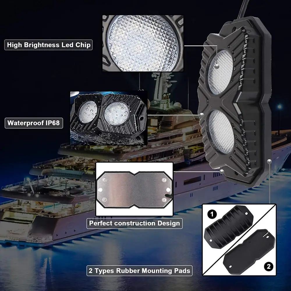 8 Pods/комплект RGB светодиодные горные фонари Bluetooth управление многоцветный неоновый светодиодный фонарь комплект для Jeep Грузовик Автомобиль ATV внедорожник автомобиль Лодка