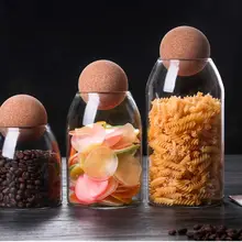 1 шт. 500/800/1200ML прозрачный боросиликатного Стекло Герметичный Бак Стекло бак для хранения Еда специй контейнер для круп банка(с крышкой