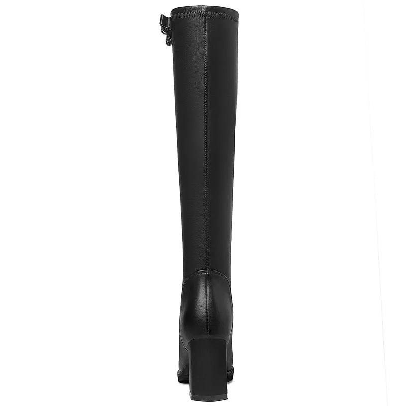 

2019 Autumn & Winter New Style Europe And America Fashion Leather Boot Women's Boots Thick Warm Thigh Boot Women's Knee-High Boo