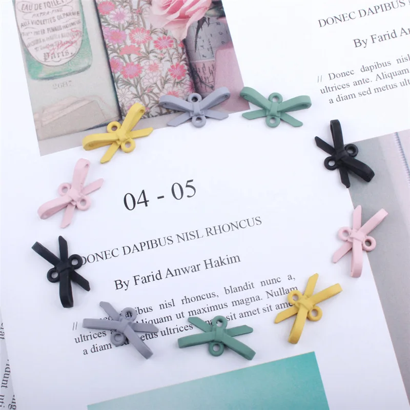 

10Pcs Metal Bow-knot Charms Connector Bracelet Alloy Pendants Findings DIY Jewelry Making Accessories Hand made Craft Supplies
