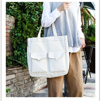 

Handbag Female Casual New Women Solid Zipper Bags Literary Simple Messenger Bag Canvas Bag Shoulder Bag Large Capacity