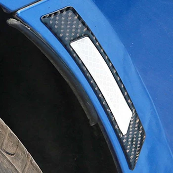 

Carbon fiber 2pcs Safety Flare Strip Protector Dual Bumber Reflective Sticker Fender Exterior SideBody Back Set