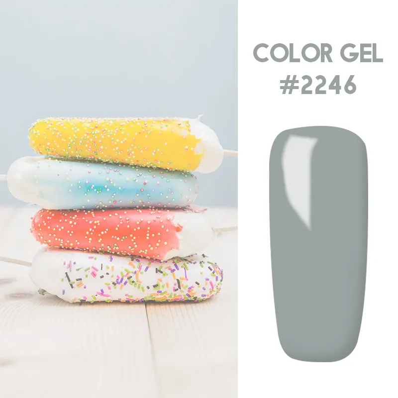 Bukio 60+ чистый цветной Гель-лак для ногтей новейший продукт цвета эмалированный Гель-лак для нейл-арта УФ светодиодный Гель-лак 5 мл - Цвет: 2246