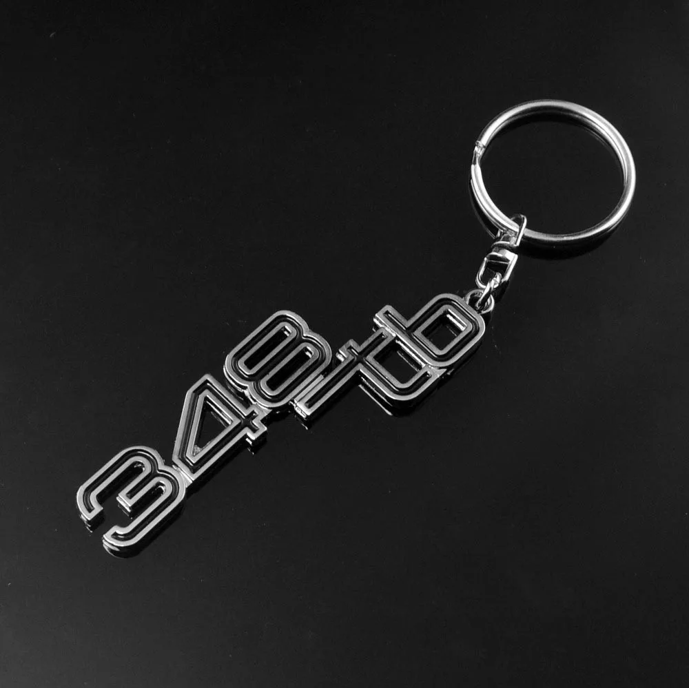 348TB logo Car Keychain Rings For Ferrari 348TB Spider Universal Key Ring brelok Car Styling Stainless Steel Auto Interior