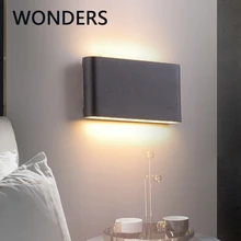 Applique murale LED imperméable en aluminium au design moderne simpliste, luminaire décoratif d'intérieur, idéal pour un jardin, une cour ou un balcon