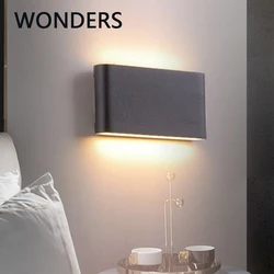 Applique murale LED imperméable en aluminium au design moderne simpliste, luminaire décoratif d'intérieur, idéal pour un jardin, une cour ou un balcon 
