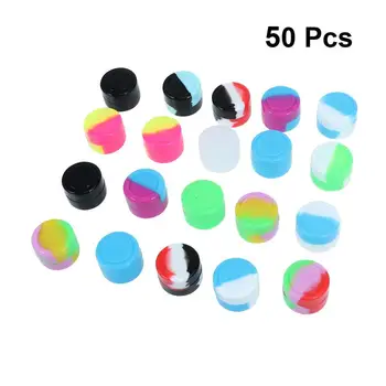 

Smoke Paste Oil Box 30/50 Pcs 2ML Silicone Round Box Funny Container Jar for Electronic Cigarette Accessories