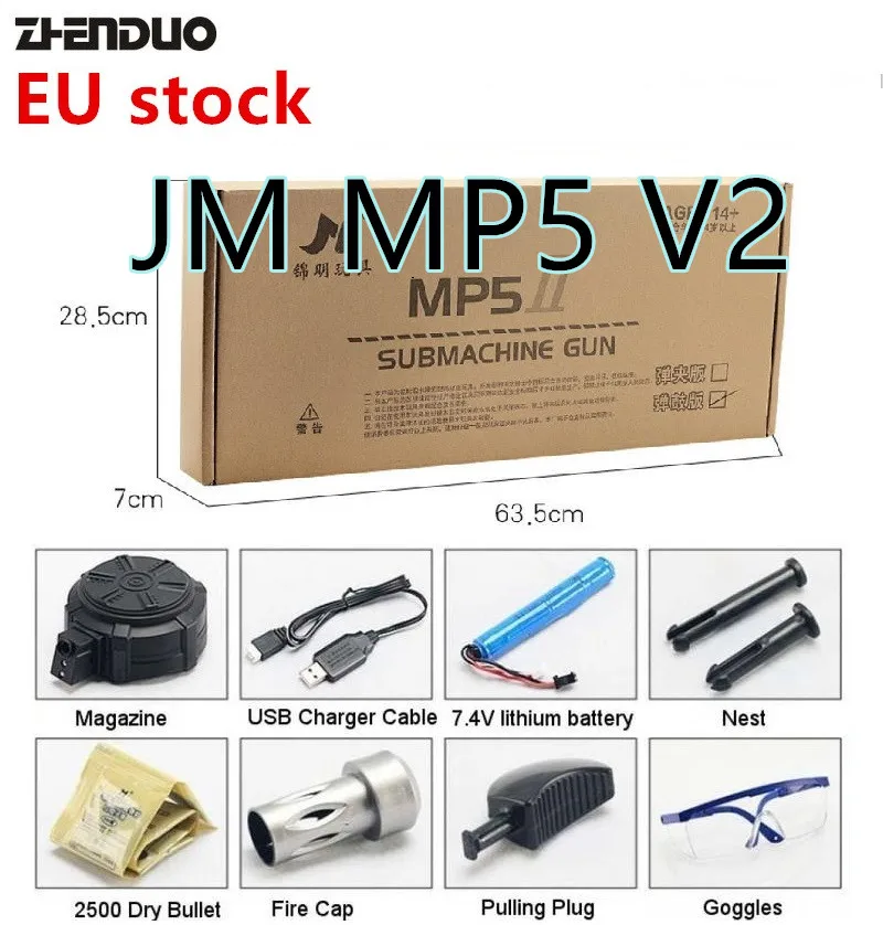 ZHENDUO JM MP5 V2 барабан Mag SMG Gel Blaster|Игрушечное оружие| |