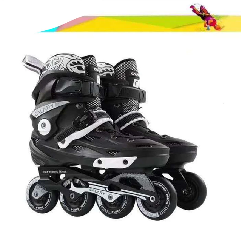 Calary若者ローラースケート靴4ホイールインラインスケートためpatinesヤング ボーイズshool学生スポーツスニーカーeu 35 45 スケートシューズ Aliexpress