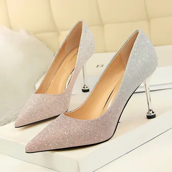 

Yalnn Fashion Thin Hells High Heels Shallow Pointed Toe Color Matching Daily Shoes High Hell Pumps Women Shoes Zapatos De Mujer