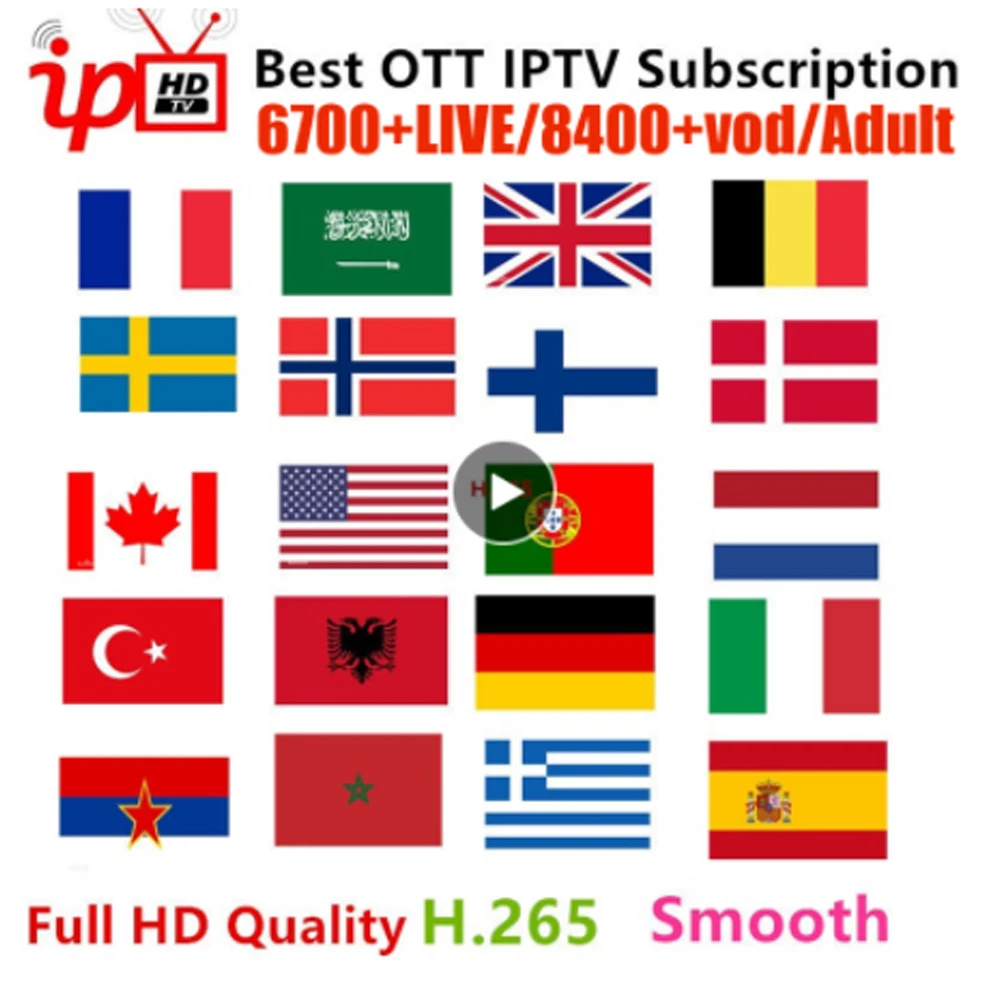 

GTplay 6700+Channels IPTV Subscription French Portugal Belgium Italia Arabic Latin Adult M3U Smart Android TV box Code IPTV