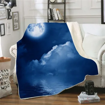

NEW 3D Print Starry Sky Throw Blanket Super Cozy Soft Warm Fleece Sofa Bed Blanket Home Textile Accessories