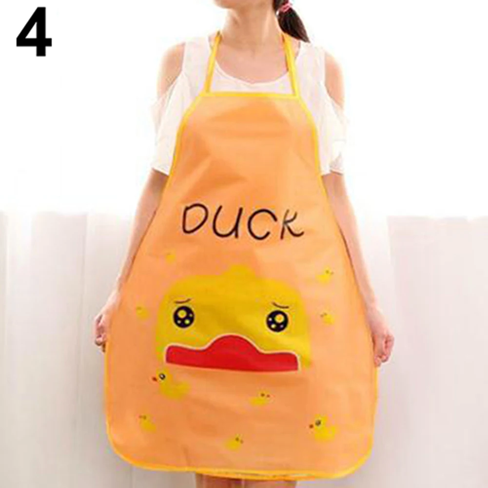 1pc Women Fashion Waterproof Cartoon Kitchen Oil Resistant Cooking Bib Charm Apron New