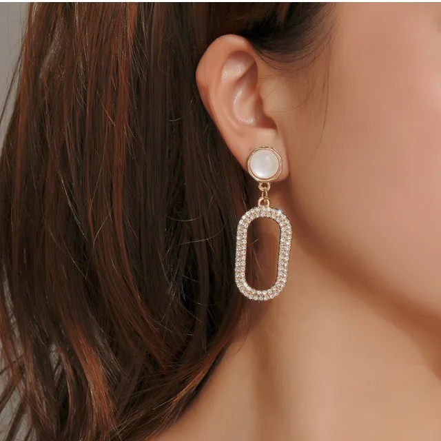 

Zircon Earrings for Women Fashion Trendy Charms Statement Elegant Luxury Dangle Drop Earring Jewelry Gift for Girls