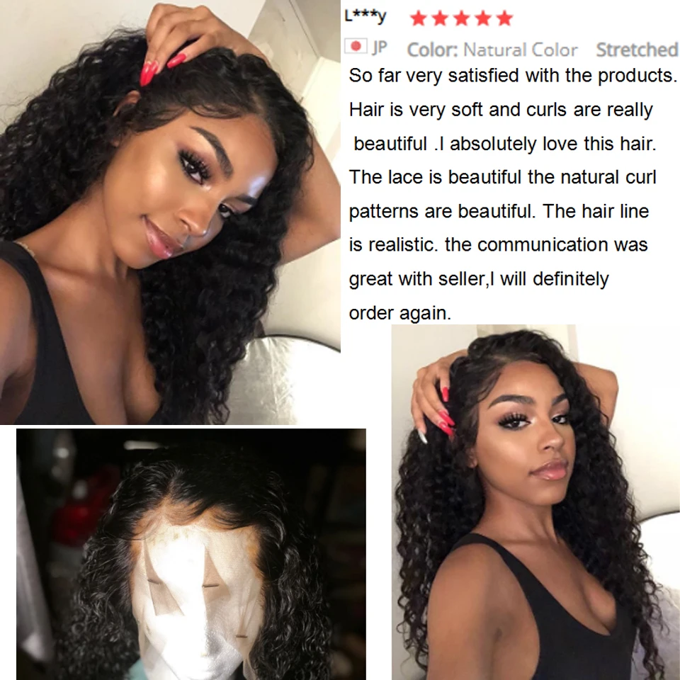 13*6 Lace Front Human Hair Wigs With Baby Hair Pre Plucked Brazilian Remy Curly Human Hair Wigs For Black Women Bleached Knots