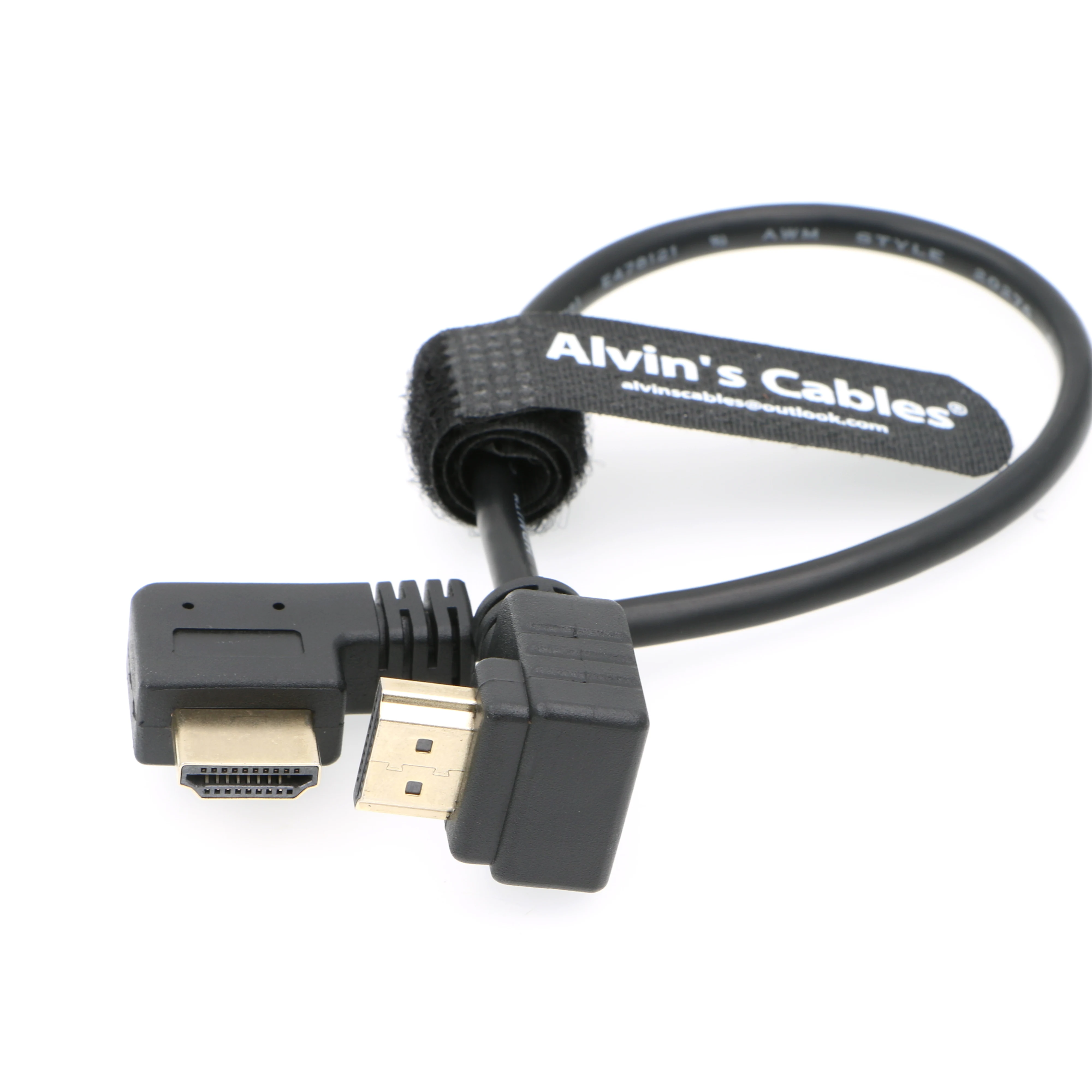 알빈 케이블 Z CAM E2 L자형 2.0 HDMI 케이블 (포트키 BM5 모니터용) 90도 직각, 최대 60CM