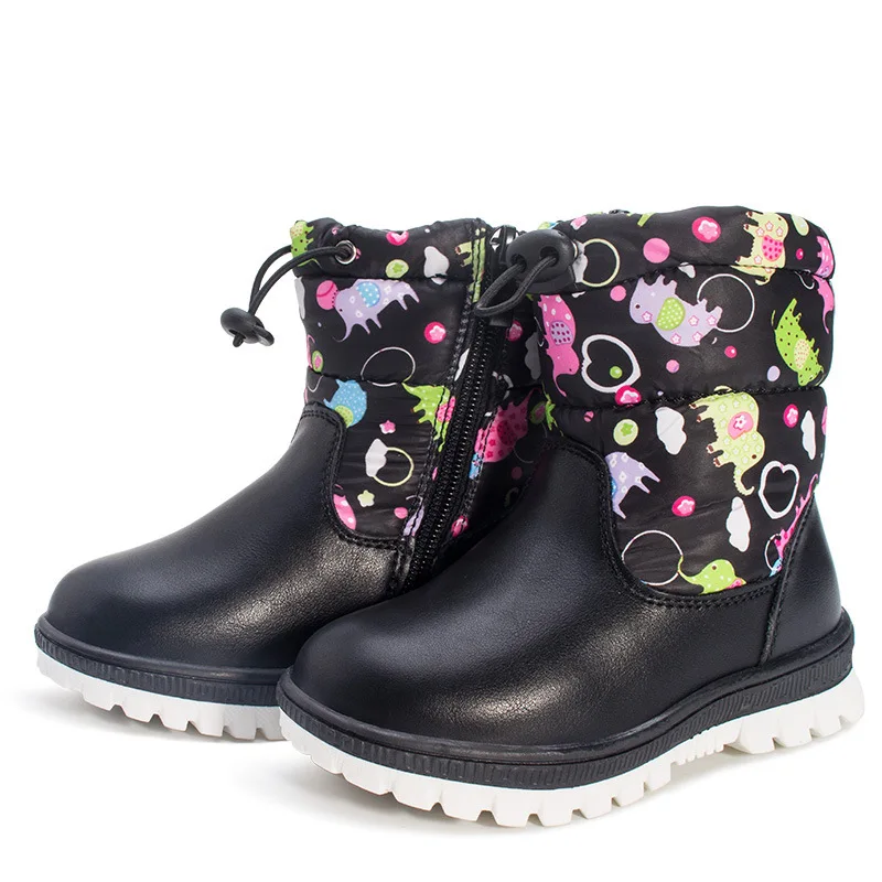 

2019 New Russian Winter Shoes Warm Fluff Waterproof Snow Boots Girls Non Slip Rubber Snow Boots for Boys Kids Shoes Winter