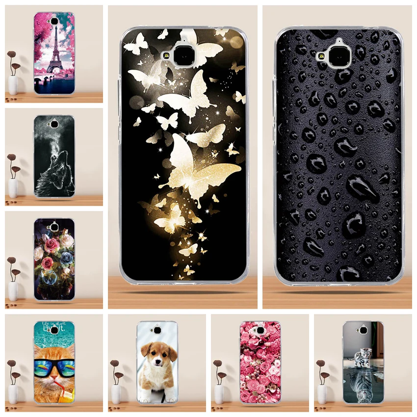 Чехол для huawei honor 4c pro чехол y6 3D Силиконовый мягкий Pro Holly 2Plus Enjoy 5|case for honor|case huaweicase |