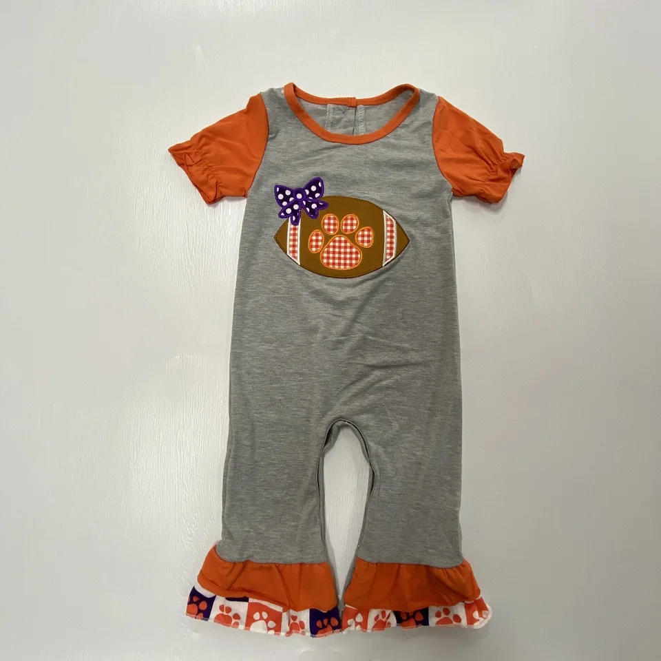 baby girl baseball romper