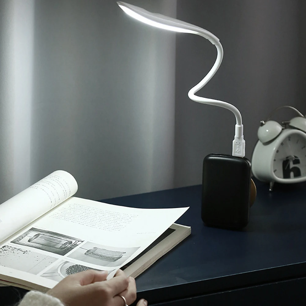 LED Light USB Reading Night Lights LEDs Super Bright Book Light 5V Flexible Table Lamp Touch Switch Dimming For Laptop Notebook PC Compute