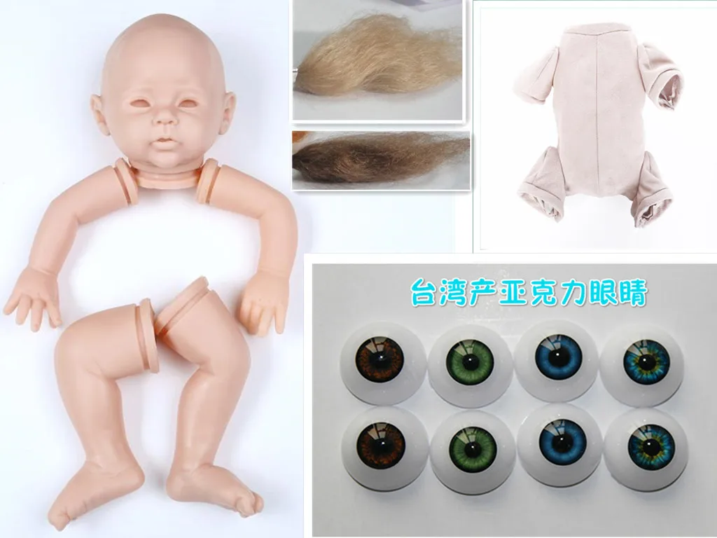Продажа в розницу и оптом Мягкая силиконовая виниловая Неокрашенный Reborn baby Doll