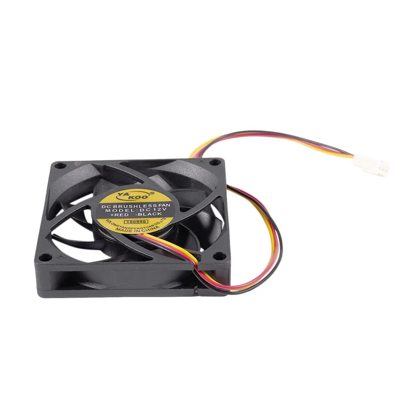 70x70mm 12V 3-Pin PC чехол для компьютера cpu DC Бесщеточный Охлаждающий вентилятор черный
