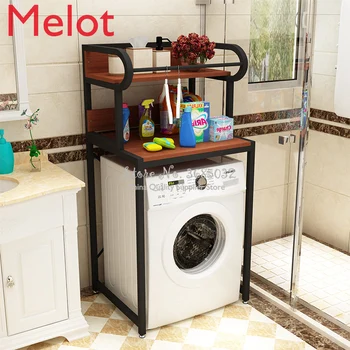

2 Layers Drum Washer Rack Bathroom Toilet Storage Rack Bathroom Floor Toilet Balcony Shelf Above The Toilet
