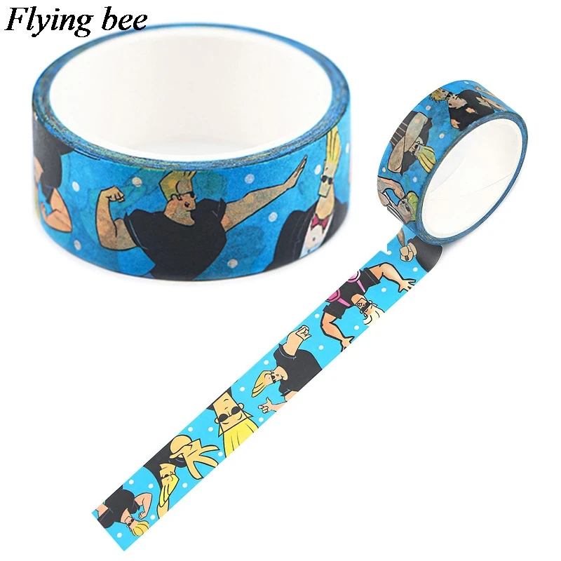 Flyingbee 15mmX5m мультфильм мальчик васи лента крутые декоративные ленты для стикеров