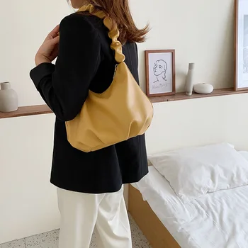 

Cloud Bag Design Sense Minority Simple Shoulder Bag Female 2020 Spring and Summer New Pleated Portable Women's Bag