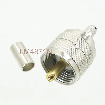 DHL/EMS 100 шт. коннектор штекер UHF PL259 обжим разъема RG58 RG142 LMR195 RG400 кабель прямой-d2