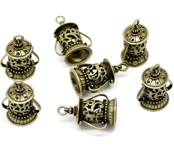 DoreenBeads 5/10 шт античные бронзовые подвески фонарики для DIY ожерелья ювелирные
