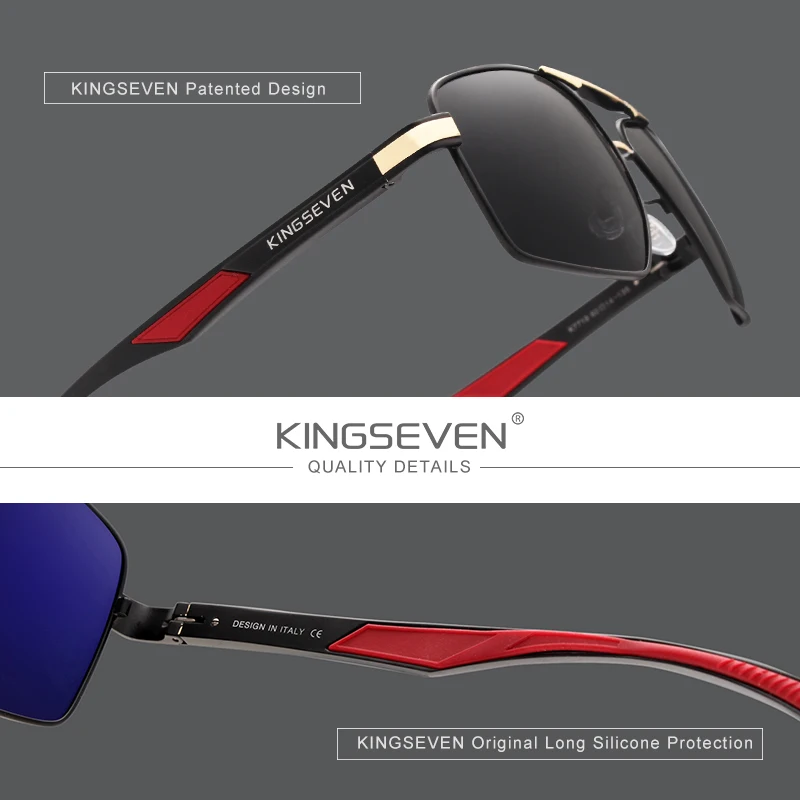 KINGSEVEN Occhiali da sole Steampunk gotici di alta qualà polarizzati uomo donna designer di marca occhiali da sole rotondi vintage con montatura in metallo  200000297