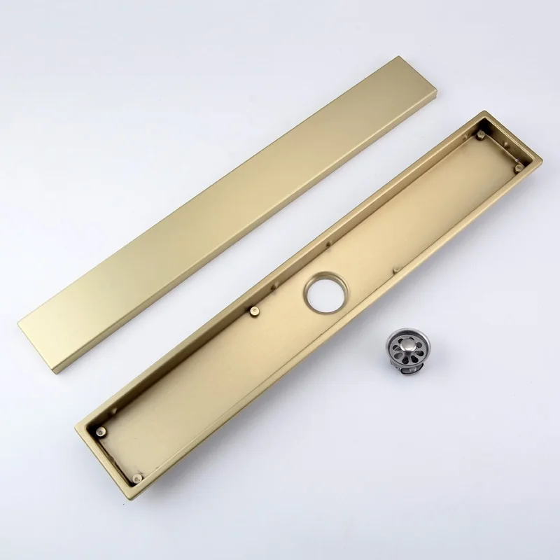 Scarico A Pavimento Quadrato Scarico A Pavimento Per Doccia Nero Deodorante Per Bagno In Oro Spazzolato Scarico A Pavimento Nascosto Coperchio Del Fil