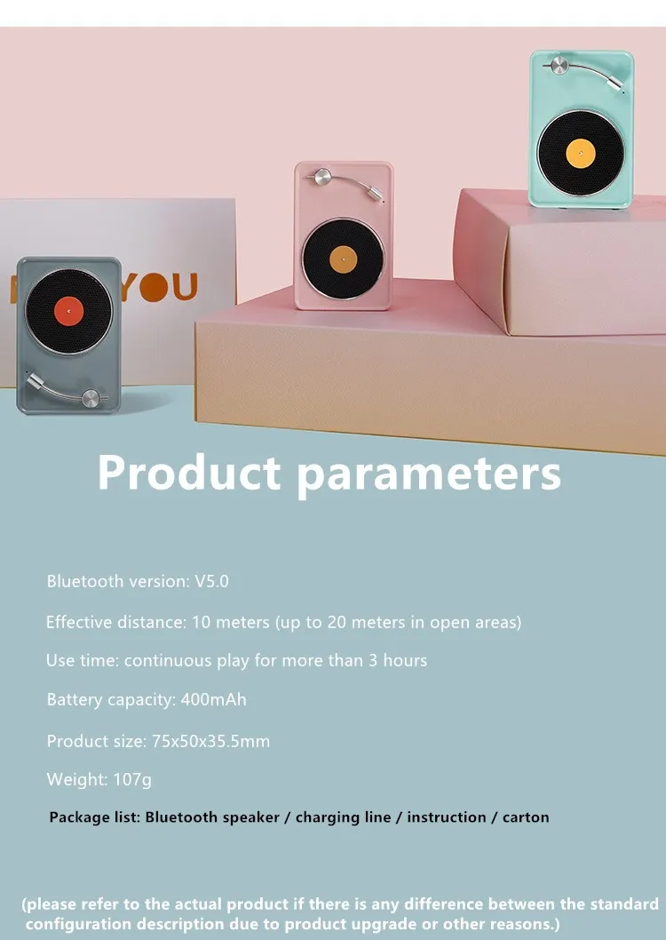 Стильный Bluetooth динамик для мобильного телефона, инновационный радио, ретро портативный мини беспроводной Bluetooth динамик, громкий динамик, динамик s